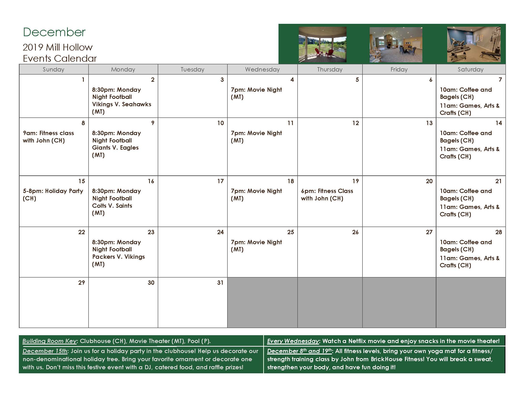 December Event Calendar Sunrise Management and Consulting