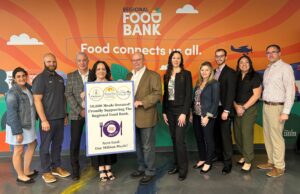 Sunrise Management & Consulting, The Inn at Century House and The Clocktower Hotel celebrate 50,000 meals donated to the Regional Food Bank since 2024