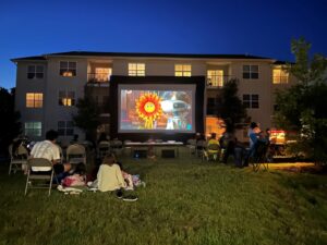 Van Allen Apartments resident movie night event photo