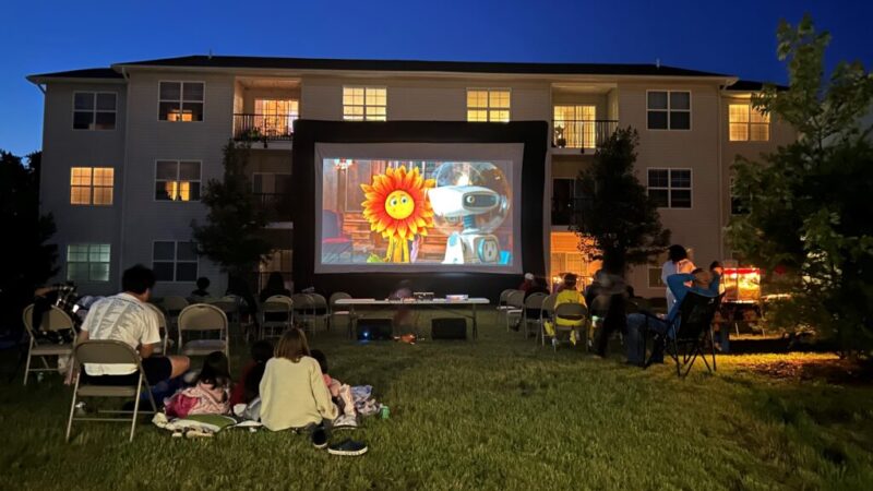 Van Allen Apartments resident movie night event photo