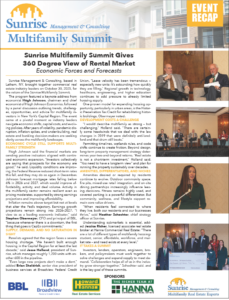 2025 Sunrise Multifamily Summit recap article in New York Real Estate Journal